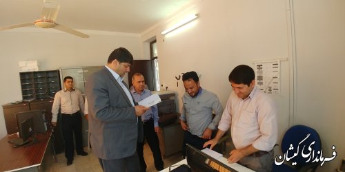 بازدید فرماندار گمیشان از بخشداری گلدشت