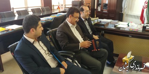 دیدار فرماندار گمیشان با سرپرست اداره کل نوسازی مدارس استان