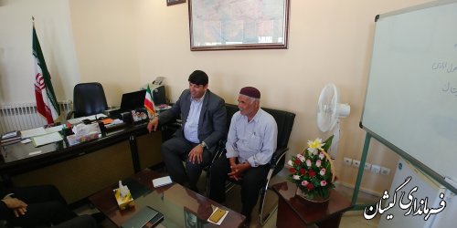 دیدار فرماندار گمیشان با سرپرست اداره کل نوسازی مدارس استان