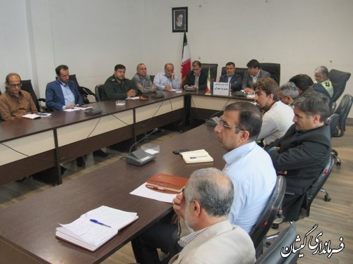 اولین جلسه شورای هماهنگی مدیریت بحران شهرستان گمیشان برگزار شد