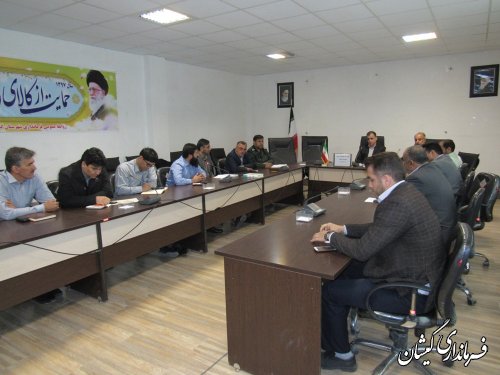 جلسه ستاد ساماندهی سواحل شهرستان گمیشان برگزار شد