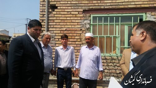 بازدید فرماندار گمیشان از محل پیشنهادی استقرار اداره ثبت اسناد و املاک