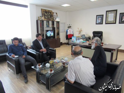 دیدار سرمایه گذار حوزه ماهیان خاویاری با فرماندار گمیشان