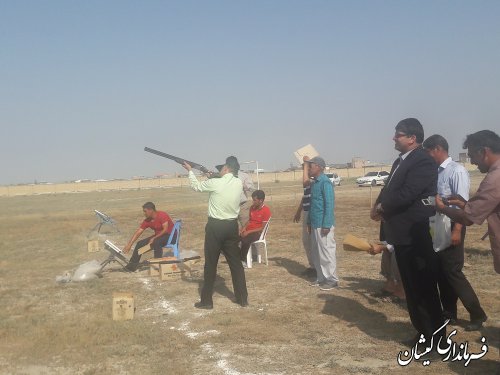 مسابقه تیراندازی به اهداف پروازی در شهر گمیش تپه برگزار شد