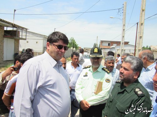 بازدید فرماندار گمیشان از روستاهای بخش مرکزی شهرستان