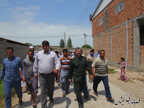 بازدید فرماندار گمیشان از روستاهای بخش مرکزی شهرستان
