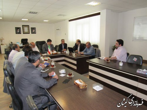 جلسه هماهنگی اجرای پروژه سیماک درشهرستان گمیشان برگزار شد