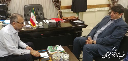 دیدار فرماندار گمیشان با مدیرکل دفتر هماهنگی امور اقتصادی استانداری
