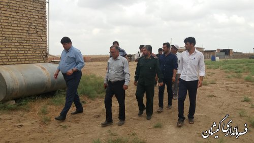 بازدید فرماندار گمیشان از روستاهای قلمس و قلعه جیق بزرگ