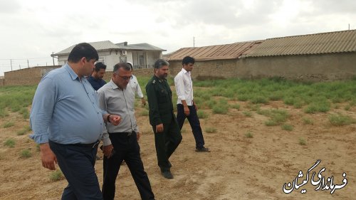 بازدید فرماندار گمیشان از روستاهای قلمس و قلعه جیق بزرگ