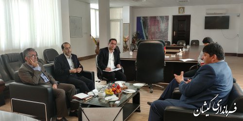 دیدار مدیران کل آموزش و پرورش و نوسازی و تجهیز مدارس استان با فرماندار گمیشان