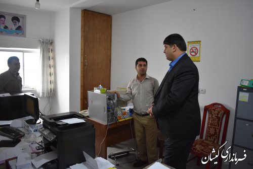 بازدید سرزده فرماندار گمیشان از ادارات سطح شهرستان