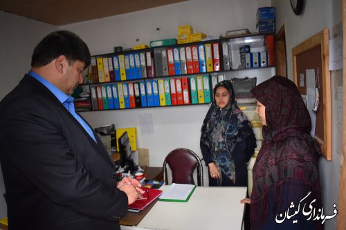 بازدید سرزده فرماندار گمیشان از ادارات سطح شهرستان
