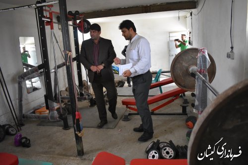 بازدید فرماندار گمیشان از فضاها و پروژه های ورزشی بخش مرکزی شهرستان