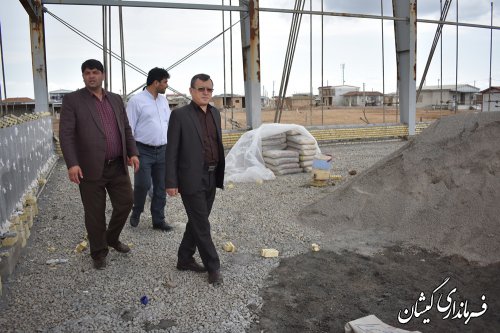 بازدید فرماندار گمیشان از فضاها و پروژه های ورزشی بخش مرکزی شهرستان