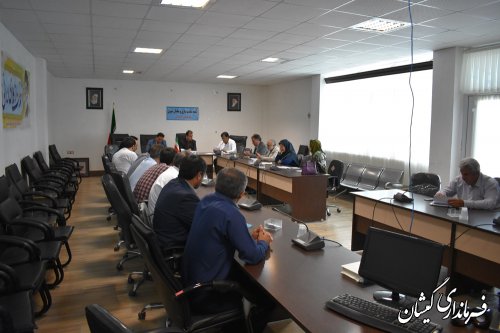 جلسه کمیته مناسب سازی و مبلمان شهری شهرستان گمیشان