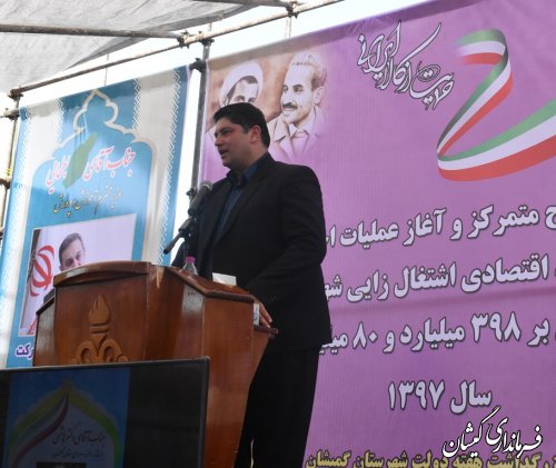 آیین افتتاح و کلنگ زنی74پروژه هفته دولت گمیشان با اعتبار قریب به 400 میلیارد ریال