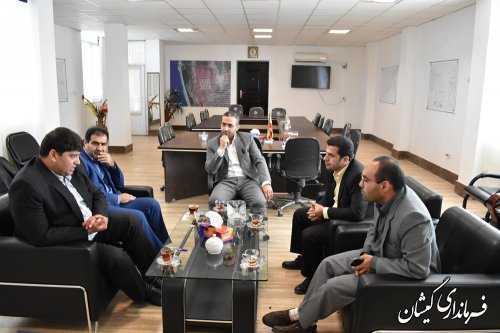 مسئولین قضایی شهرستان با فرماندار گمیشان دیدار کردند