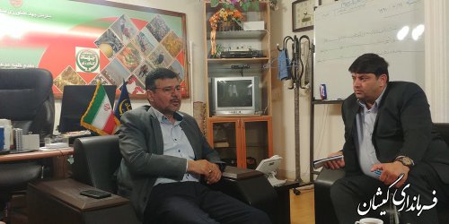 دیدار فرماندار گمیشان با رئیس سازمان جهاد کشاورزی استان