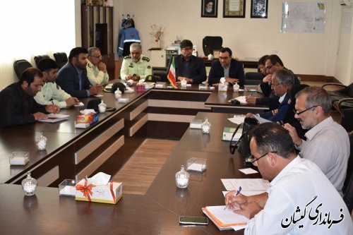 نشست مشترک نیروی انتظامی و جهاد کشاورزی شهرستان گمیشان