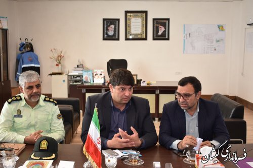 نشست مشترک نیروی انتظامی و جهاد کشاورزی شهرستان گمیشان