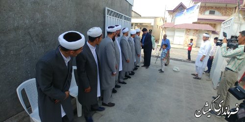 حضور فرماندار گمیشان در مراسم فارغ التحصیلی طلاب حوزه علمیه اعظمی شهرستان