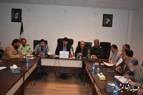 جلسه هماهنگی ستاد اربعین شهرستان گمیشان برگزار شد