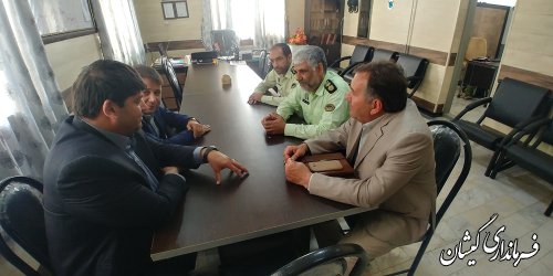 دیدار فرماندار گمیشان با فرمانده انتظامی و سپاه شهرستان