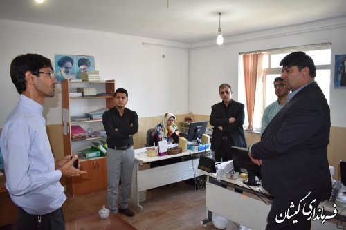 بازدید فرماندار گمیشان از بخشداری مرکزی شهرستان