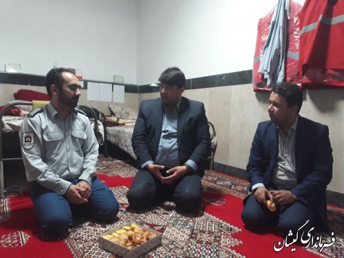 بازدید فرماندار گمیشان از پایگاه آتش نشانی گمیش تپه