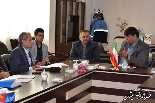 دیدار کارشناسان دفتربازرسی،مدیریت عملکرد و امورحقوقی استانداری بافرماندار گمیشان