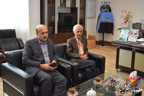 دیدار مدیر کل دفتر فنی استانداری با فرماندار گمیشان
