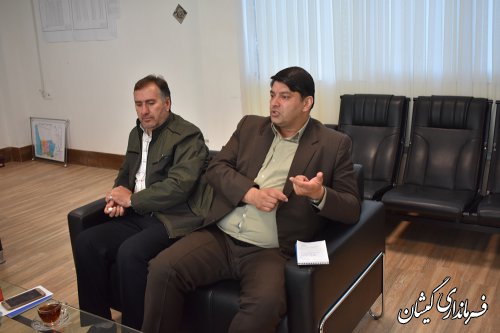 دیدار مدیر کل دفتر فنی استانداری با فرماندار گمیشان