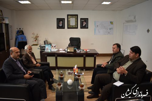 دیدار مدیر کل دفتر فنی استانداری با فرماندار گمیشان