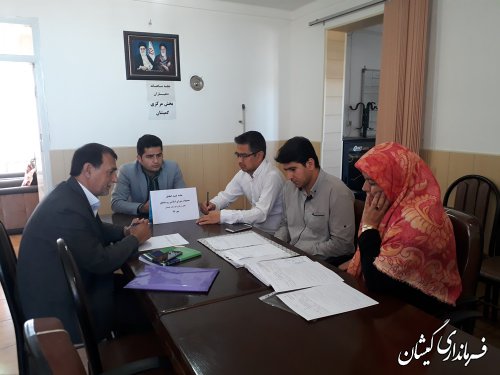 جلسه کمیته انطباق مصوبات شوراهای روستا بخش مرکزی شهرستان گمیشان برگزار شد