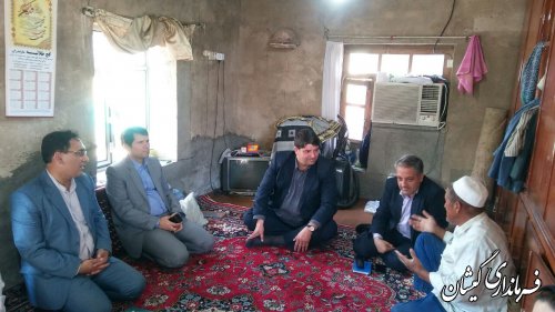 از یک خانواده تحت پوشش بهزیستی شهرستان گمیشان بازدید شد