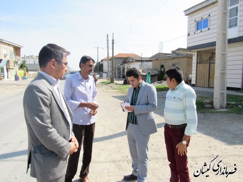 بازدید بخشدار مرکزی از روستاهای خواجه نفس و گامیشلی