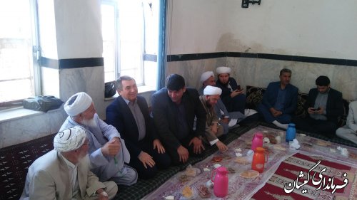 حضورفرماندارگمیشان در مراسم فارغ التحصیلی طلاب حوزه علمیه اسلامیه میرزاعلی یلقی