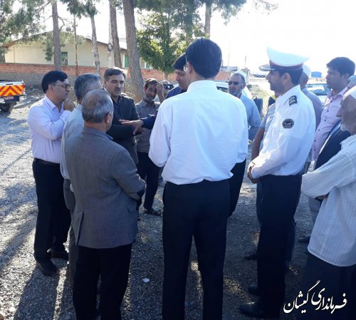 از نقطه حادثه خیز محدوده روستای قرنجیک شهرستان گمیشان بازدید شد
