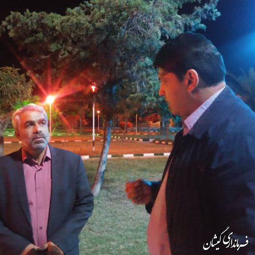 بازدید فرماندار گمیشان و فرمانده انتظامی شهرستان از پارک های سطح شهرگمیش تپه