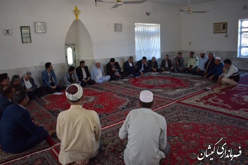 بازدید فرماندار گمیشان از روستای صفا ایشان و دیدار با مردم