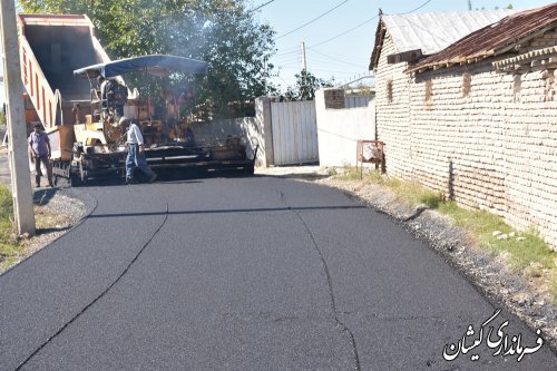 4هزارو 625 مترمربع از معابر روستای قلعه گمش تپه آسفالت می شود