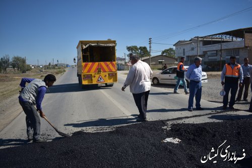 بازدید فرماندار گمیشان از ایمن سازی محدوده روستای قرنجیک