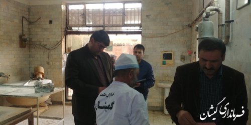 بازدید فرماندار گمیشان از نانوایی های روستاهای بخش مرکزی