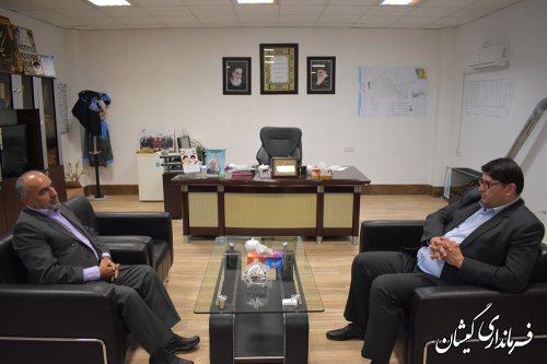 دیدار رئیس هیئت نظارت بر انتخابات شهرستان با فرماندار گمیشان
