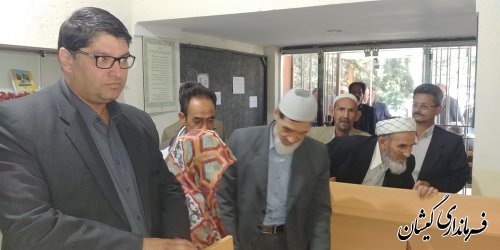 بازدید فرماندار از برگزاری انتخابات هیات مدیره شرکت تعاونی مرزنشینان