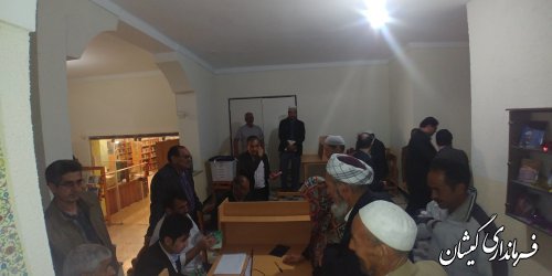 بازدید فرماندار از برگزاری انتخابات هیات مدیره شرکت تعاونی مرزنشینان