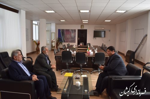 دیدار سرمایه گذار حوزه آبزی پروری با فرماندار گمیشان