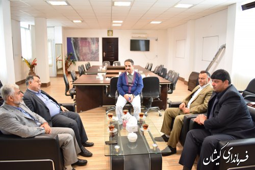 دیدار سرمایه گذار حوزه آبزی پروری با فرماندار گمیشان