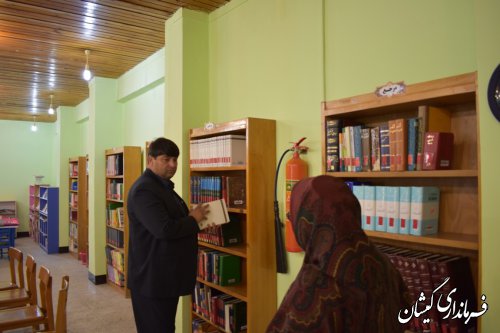 بازدید فرماندار گمیشان از کتابخانه شهرهای گمیش تپه و سیمین شهر
